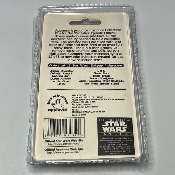Star Wars Episode I Queen Amidala Collectible Pin by Applause - Picture 4 of 6